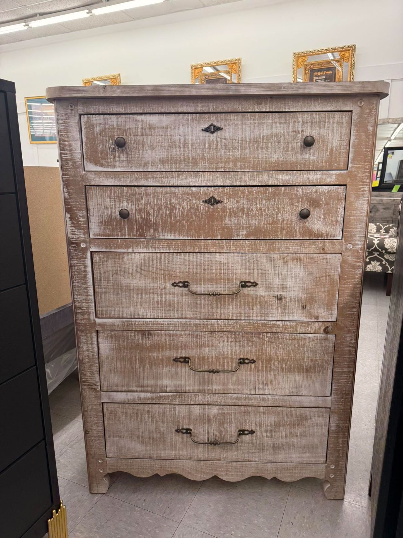 Bedroom dresser and mirror at 82 Outlet